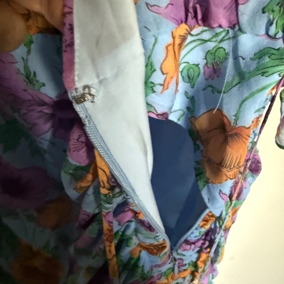 Veronica Beard  Sean Floral-Printed Ruched Dress Silk Size 0 - Picture 11 of 16